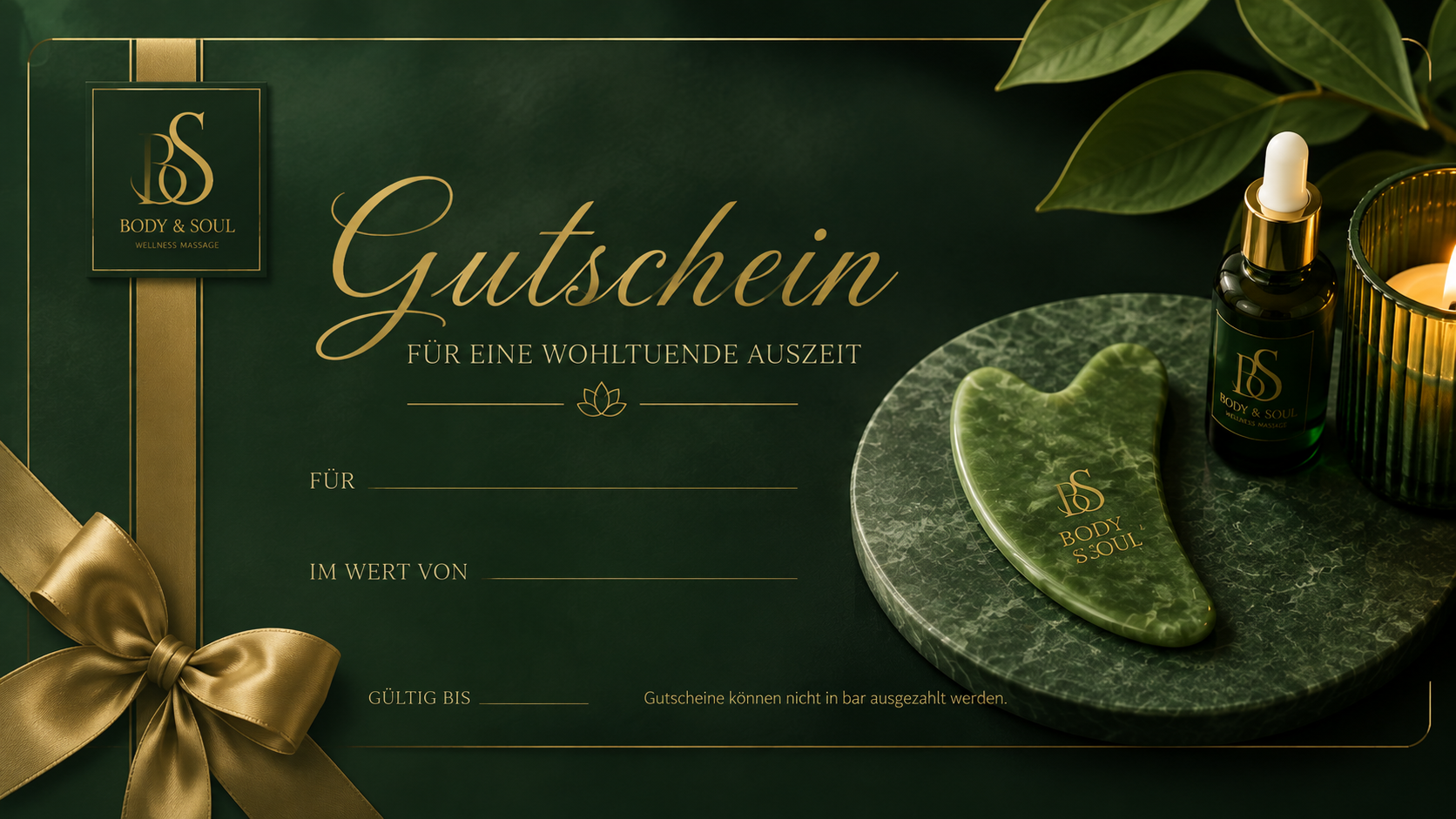 Geschenkgutschein von Body & Soul Wellness Massage Crailsheim