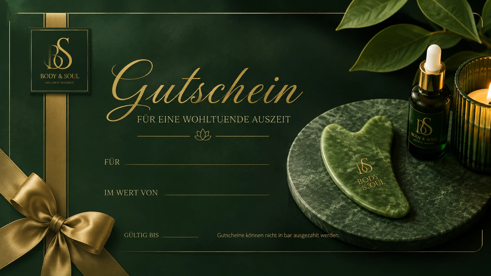 Geschenkgutschein von Body & Soul Wellness Massage Crailsheim